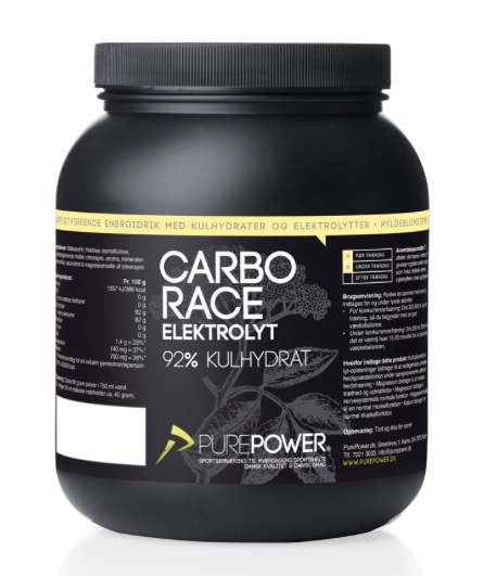 Pure Power Carbo Race Elektrolyt Hyldeblomst 1,5 Kg.